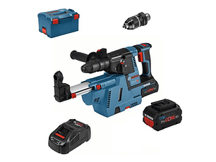 Martelo perfurador com 2x ProCORE18V 5.5Ah GBH 18V-26 F + GDE 18V-16 BOSCH