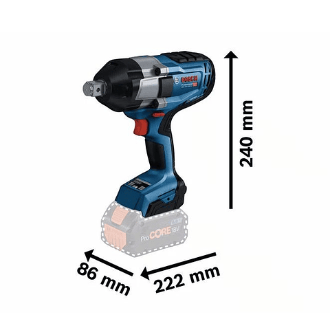 Aparafusadora de impacto 3/4'' GDS 18V-1050 H + 2x ProCORE18V 5.5 Ah BOSCH