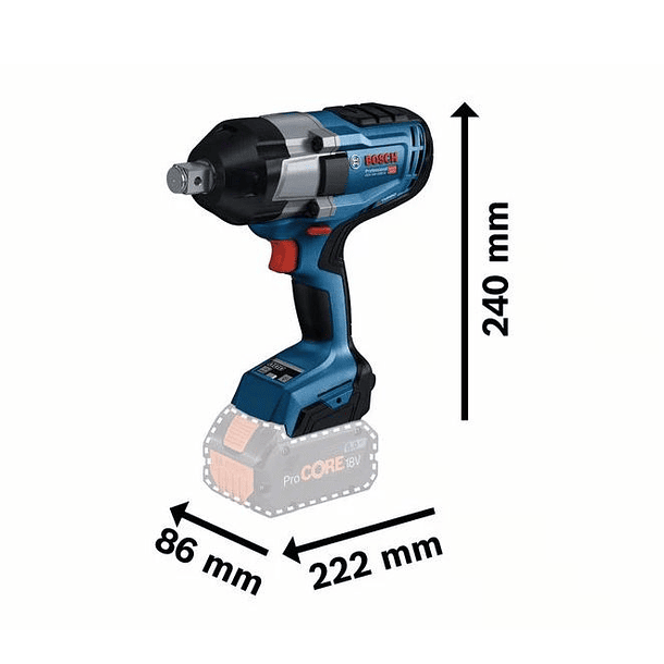 Aparafusadora de impacto 3/4'' GDS 18V-1050 H BOSCH 2