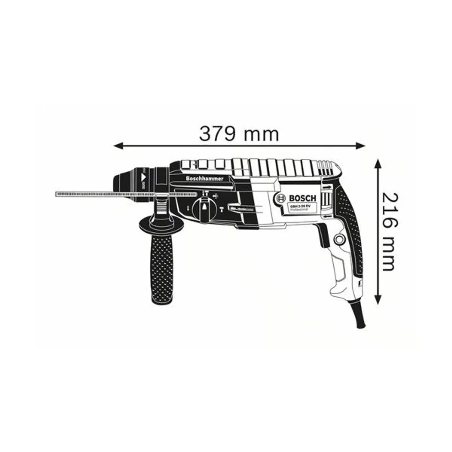 Martelo perfurador com SDS plus GBH 2-28 BOSCH 3