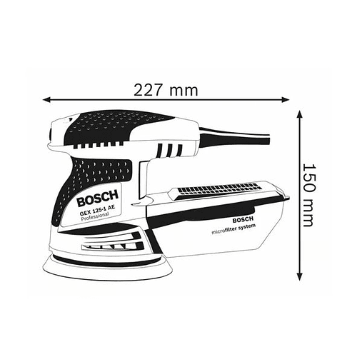 Lixadora excêntrica GEX 125-1 AE BOSCH 2