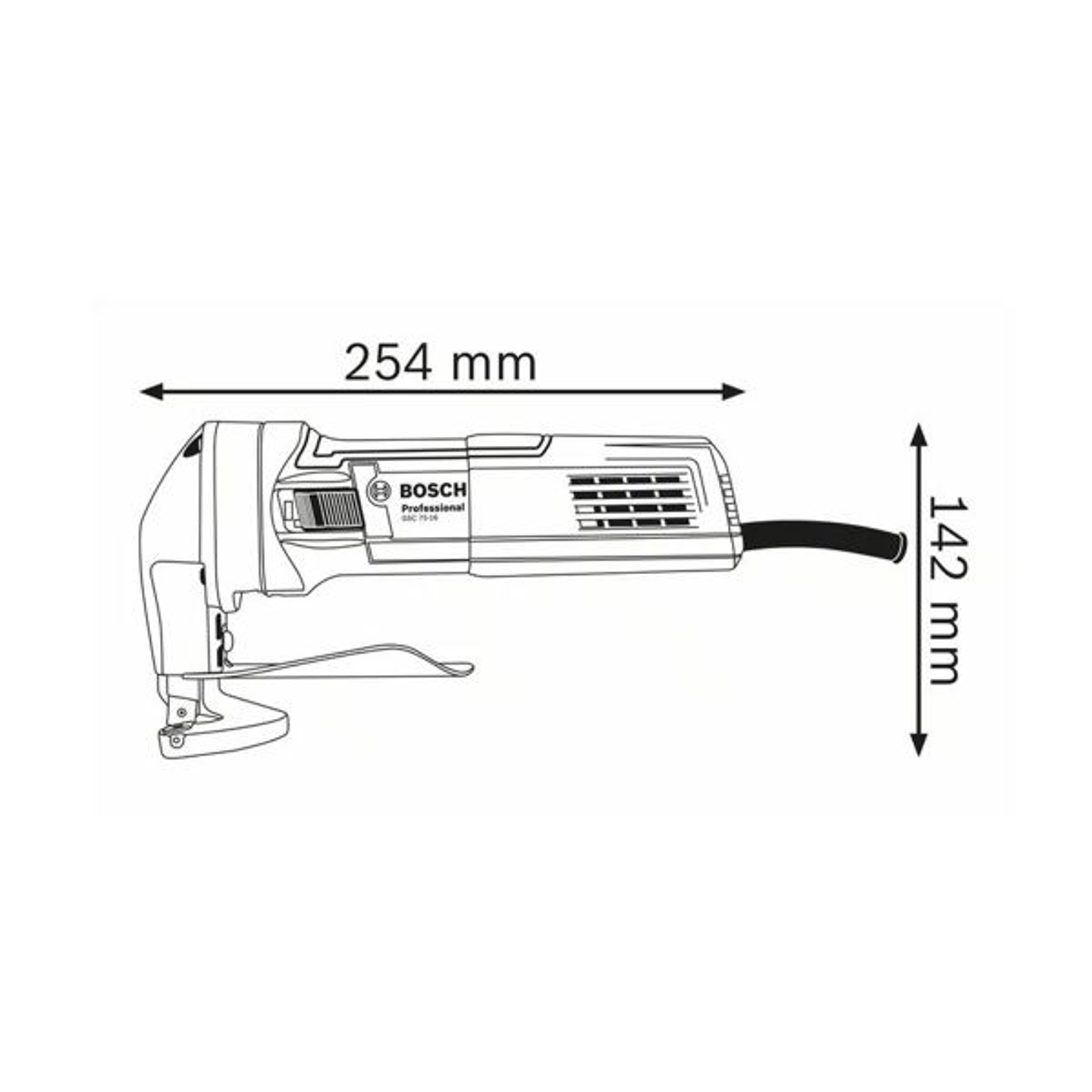 Tesoura de corte chapa GSC 75-16 BOSCH 2