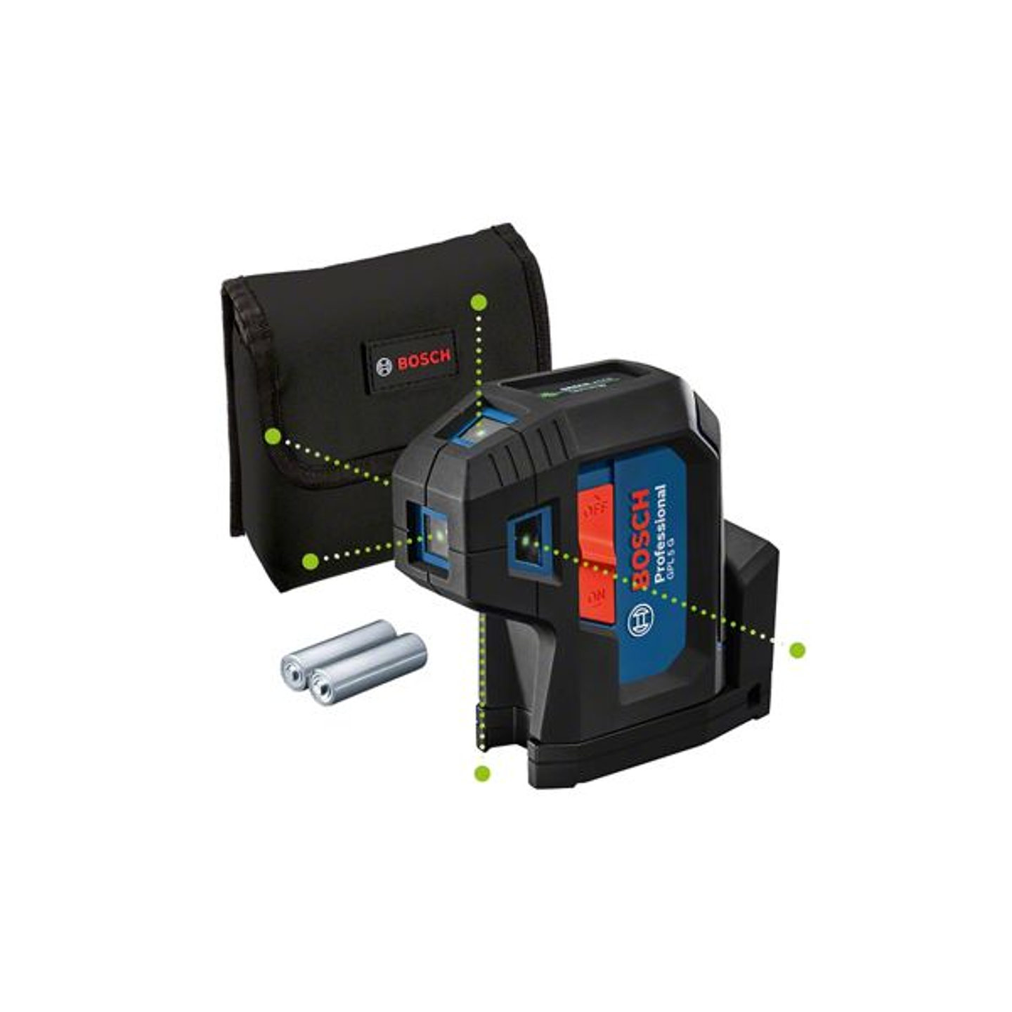 Nível laser de 5 pontos verdes GPL 5 G BOSCH 1