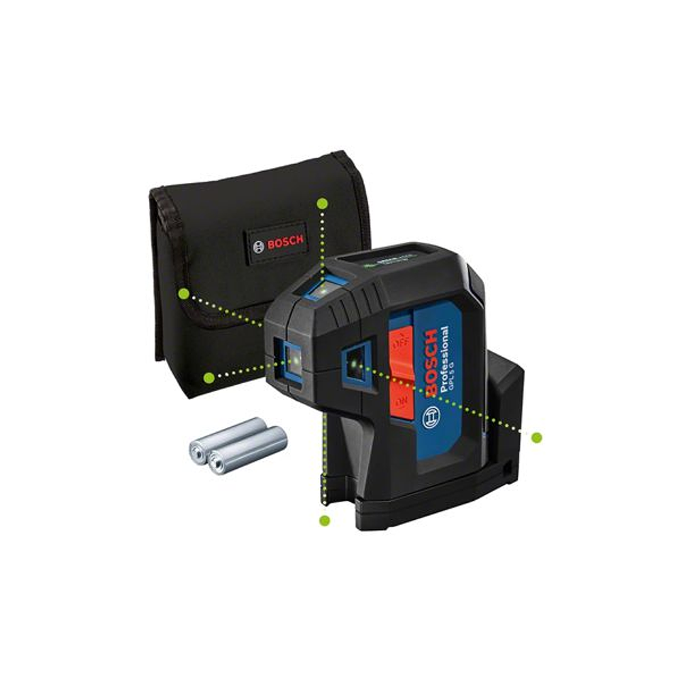 Nível laser de 5 pontos verdes GPL 5 G BOSCH 1
