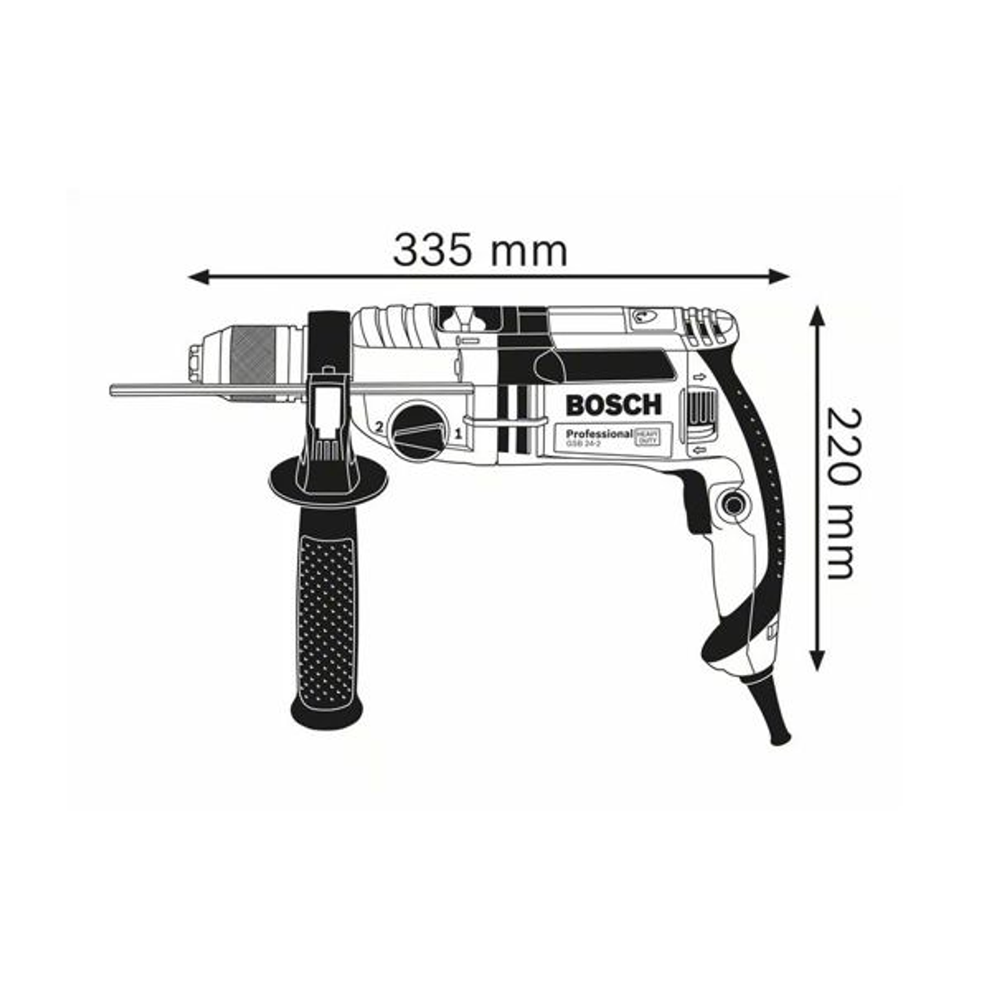 Berbequim de percussão GSB 24-2 BOSCH 2