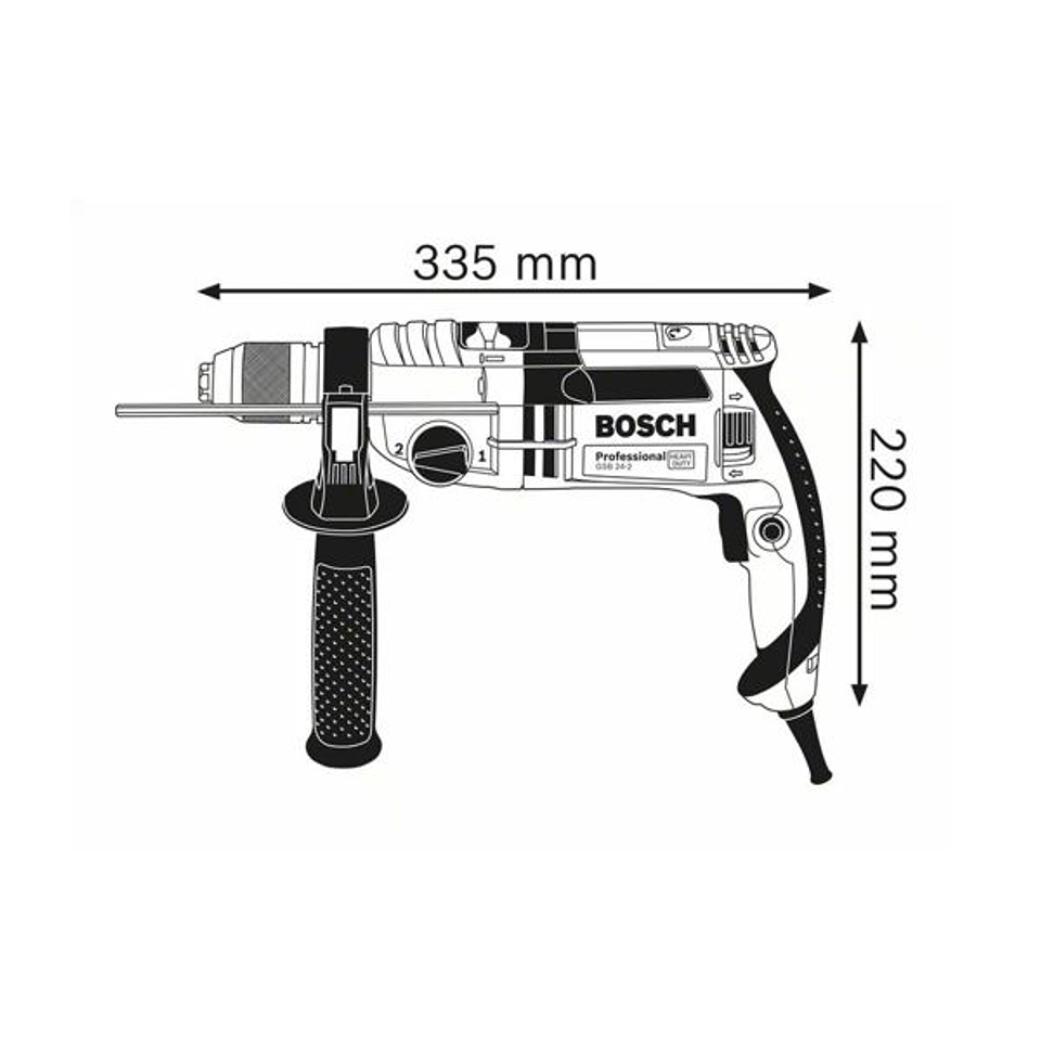 Berbequim de percussão GSB 24-2 BOSCH 2