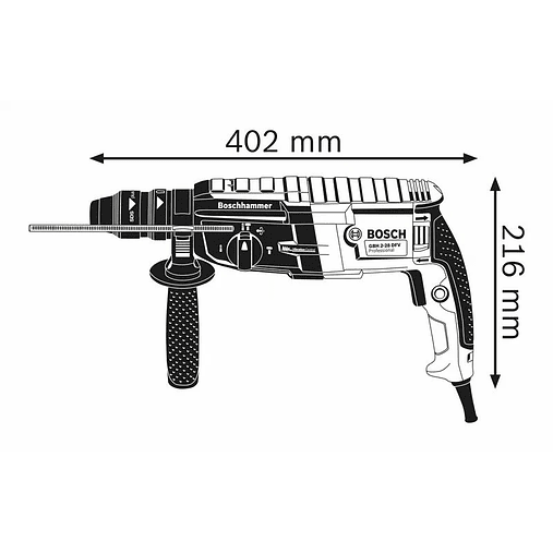 Martelo perfurador com SDS Plus GBH 2-28 F + Mala L-BOXX BOSCH 2