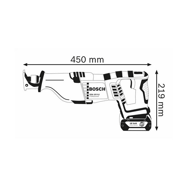 Serra sabre sem fio GSA 18 V-LI BOSCH 3