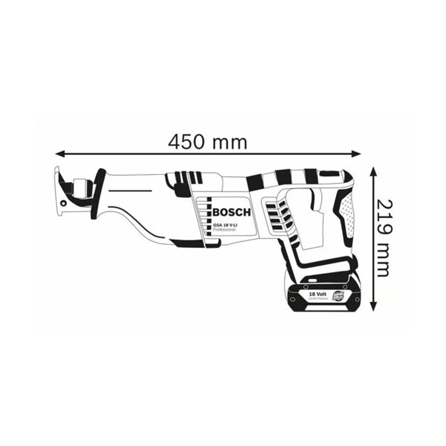 Serra sabre sem fio GSA 18 V-LI BOSCH 3