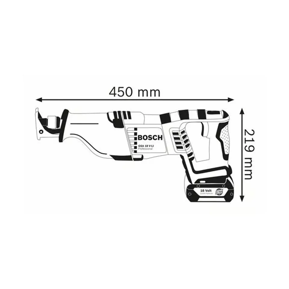 Serra sabre sem fio GSA 18 V-LI BOSCH 2