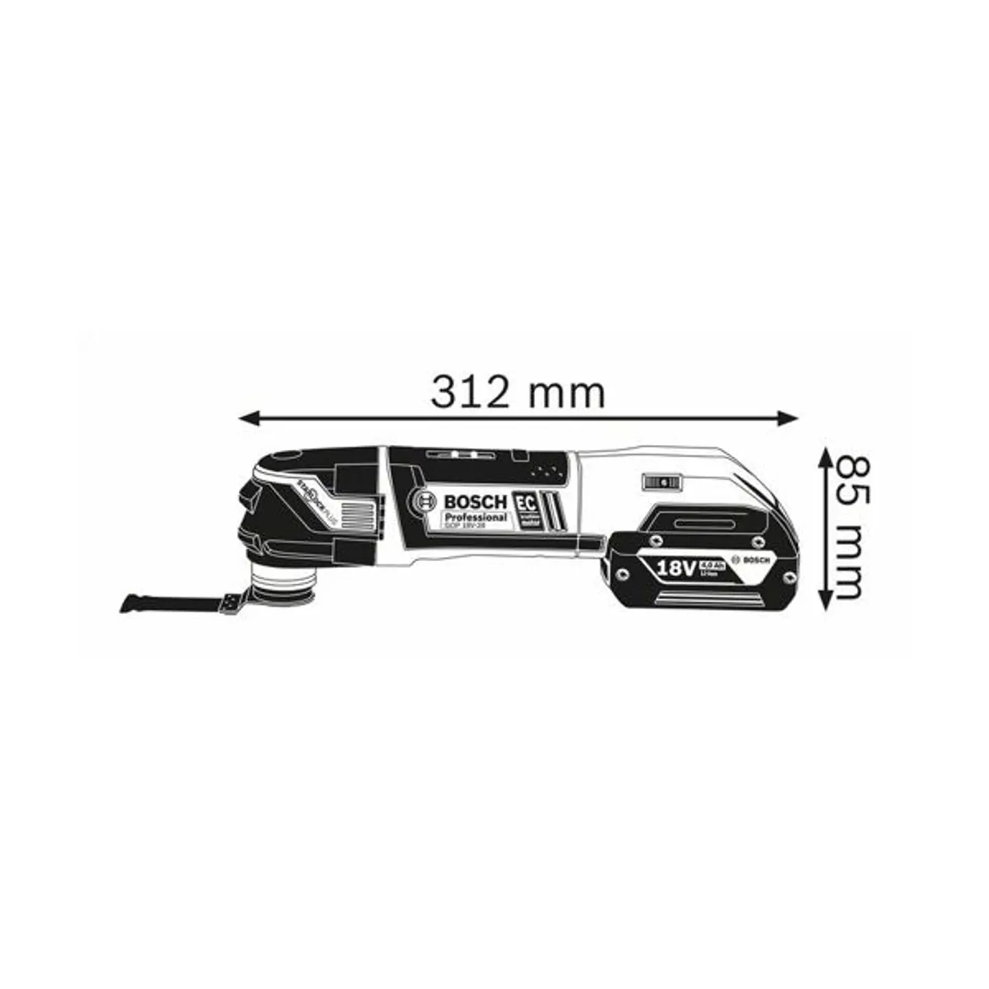 Multiferramenta sem fio GOP 18V-28 BOSCH 3