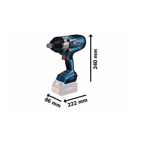 Aparafusadora de impacto 3/4'' GDS 18V-1050 H BOSCH