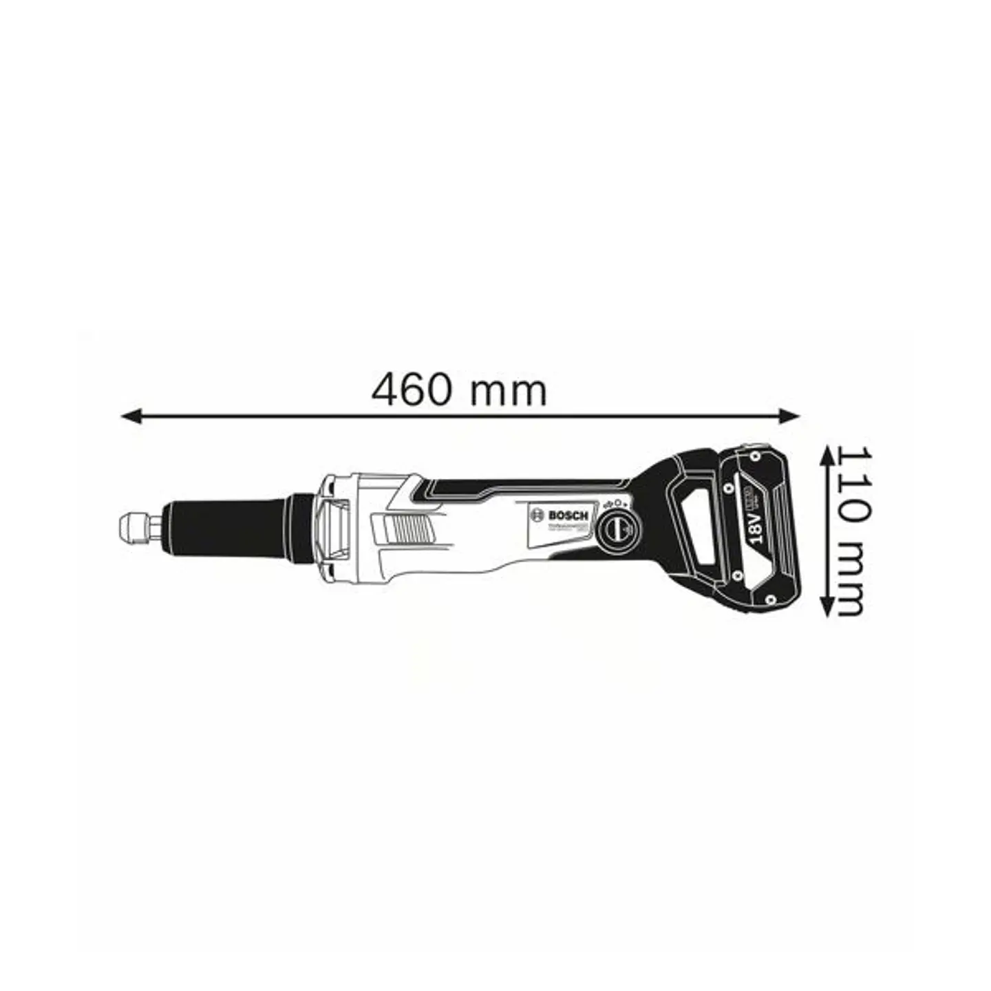 Retificadora direita sem fio GGS 18V-23 PLC BOSCH 2