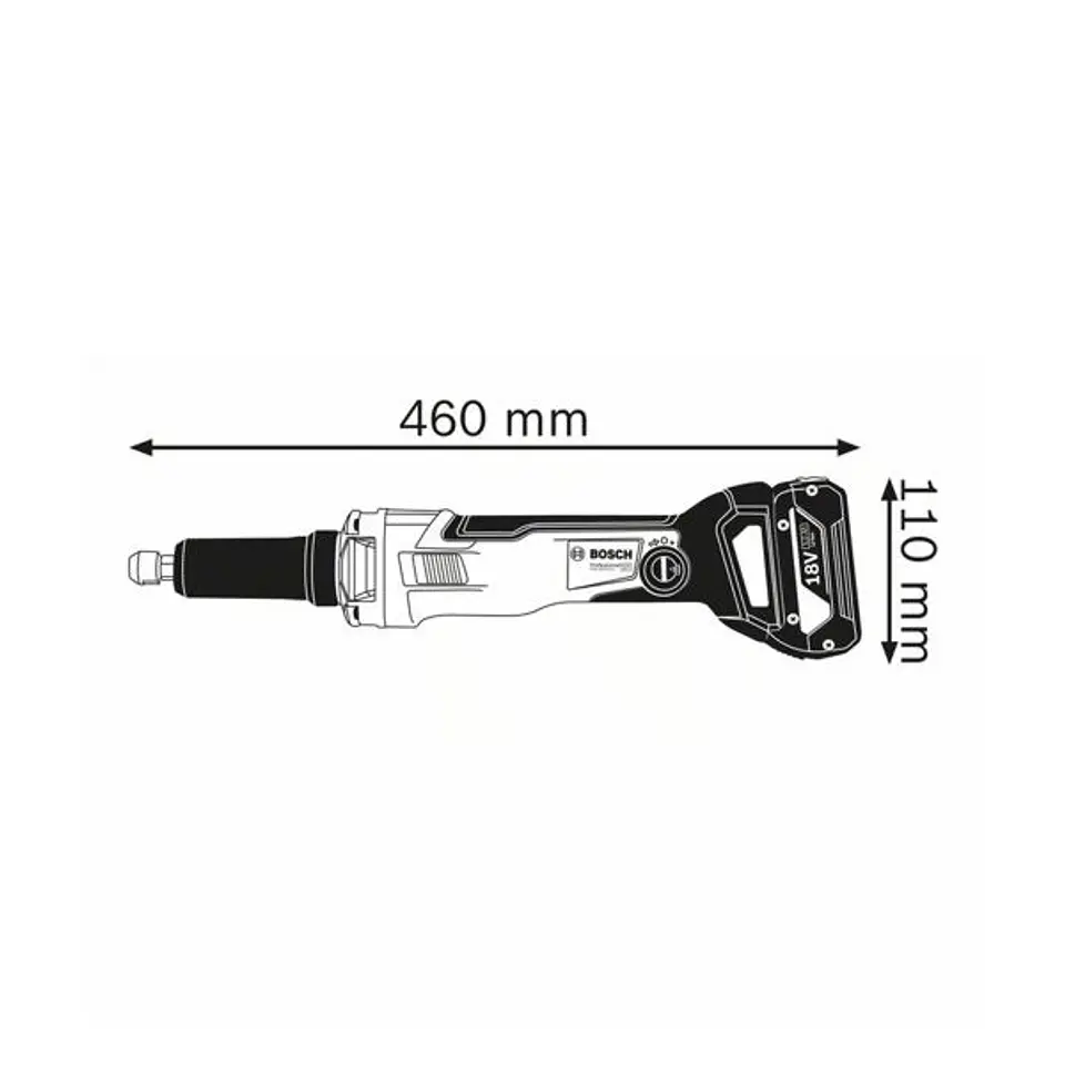 Retificadora direita sem fio GGS 18V-23 PLC BOSCH 2