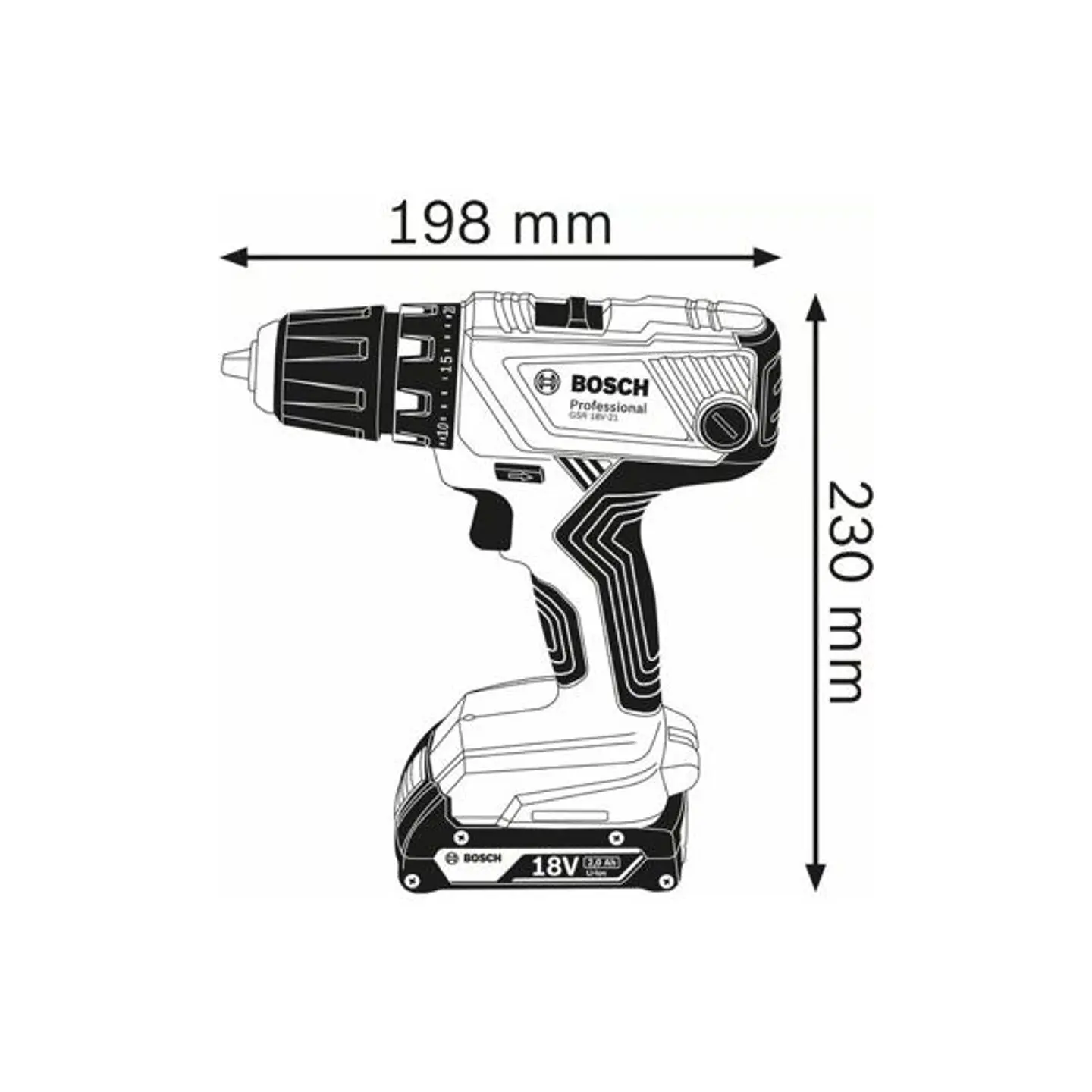 Aparafusadora/berbequim sem fio GSR 18V-21 BOSCH 2