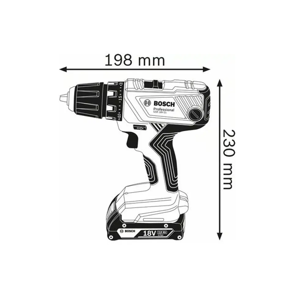 Aparafusadora/berbequim sem fio GSR 18V-21 BOSCH 2