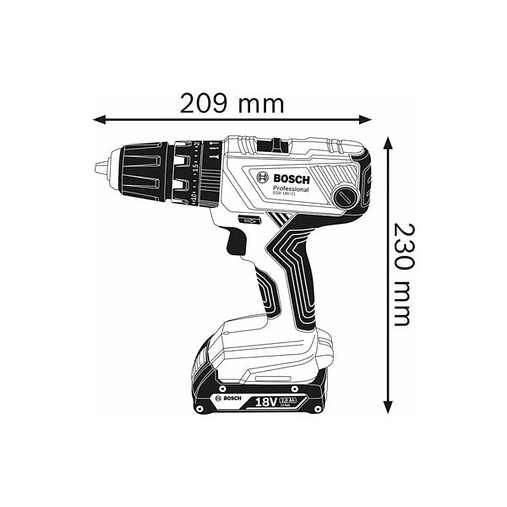 Aparafusadora/Berbequim com percussão sem fio GSB 18V-21 BOSCH 2