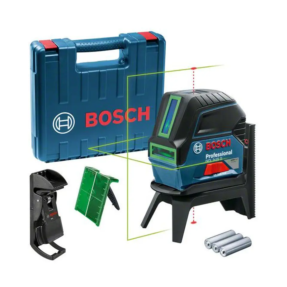 Nivel Laser combinado de 2 linhas verdes GCL 2-15 G BOSCH 1