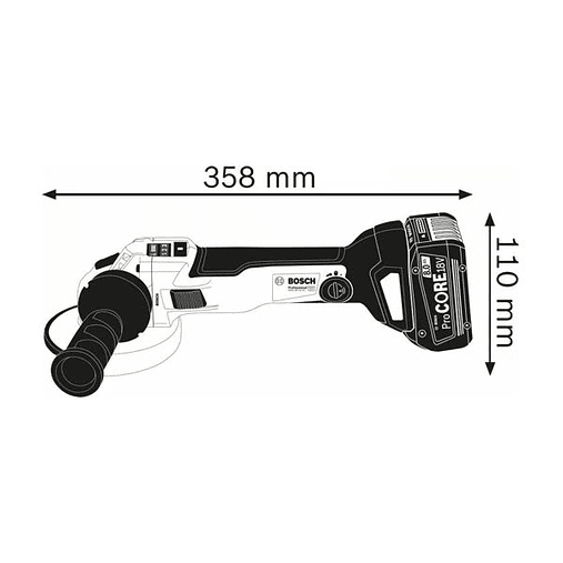 Rebarbadora sem fio com regulador de velocidade GWS 18V-10 SC (125mm) BOSCH 2