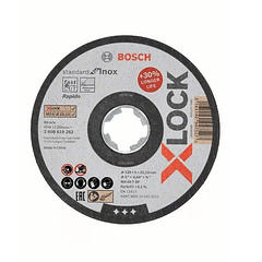 10 un. Disco de corte X-LOCK inox 125mm Standard for inox BOSCH