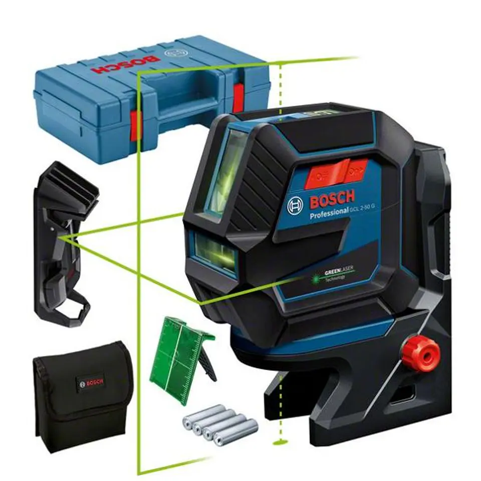 Nivel Laser combinado Linhas Verdes GCL 2-50 G BOSCH + Mala 1