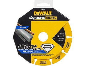 Disco de corte com borda de diamante Extreme Metal 125mm DEWALT