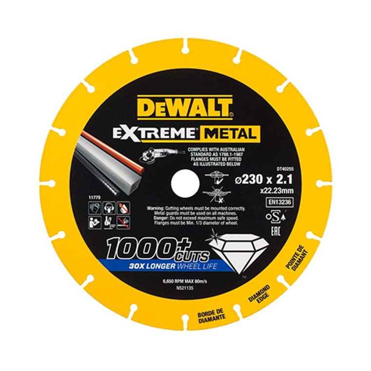 Disco de corte com borda de diamante Extreme Metal 230mm DEWALT 1