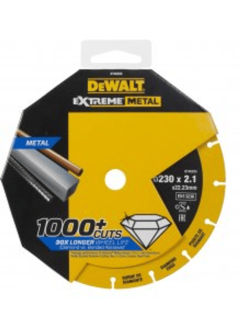 Disco de corte com borda de diamante Extreme Metal 230mm DEWALT