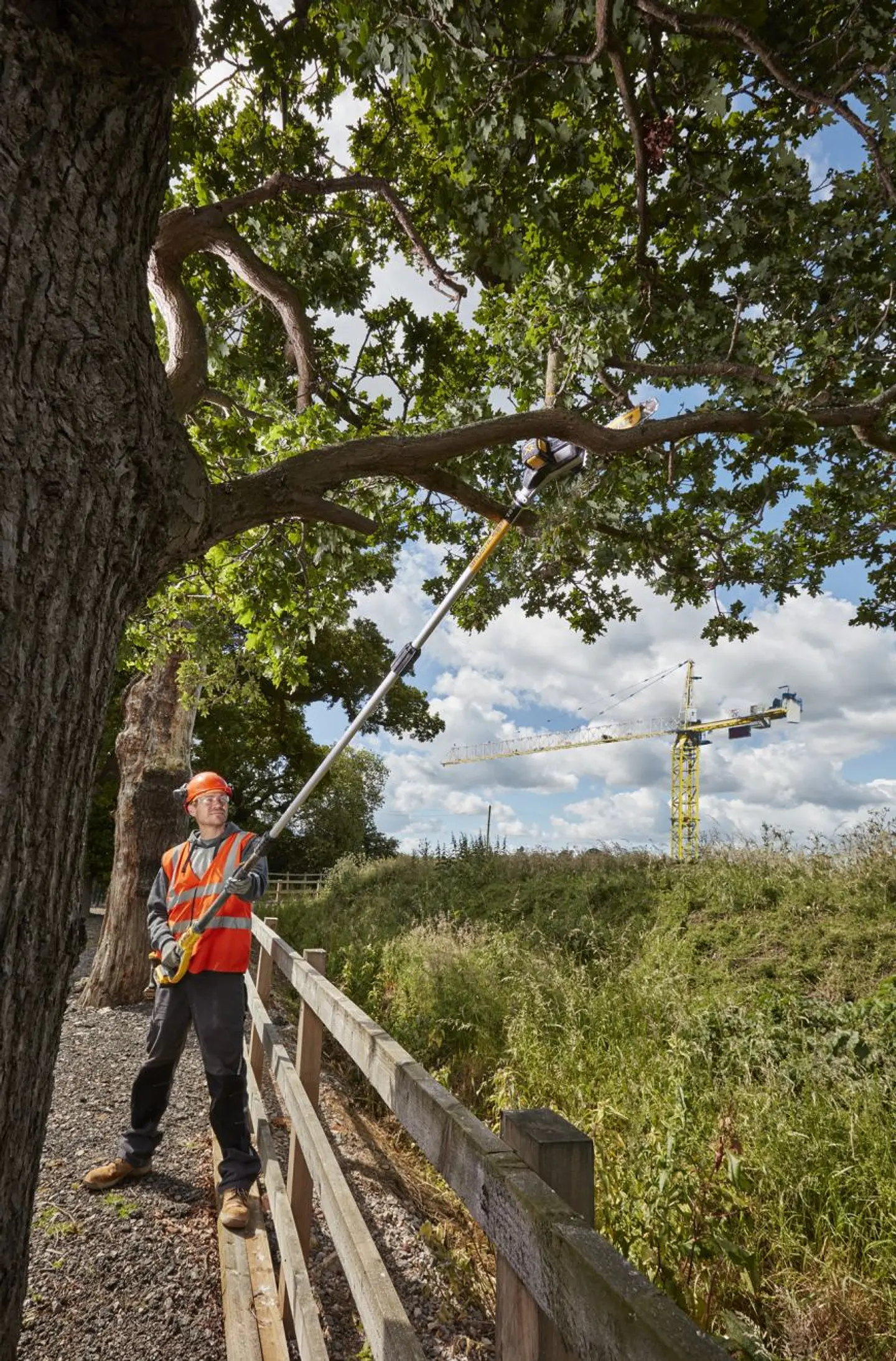 Podadora telescópica sem escovas XR 18V + 1 Bateria 5.0Ah DEWALT 4