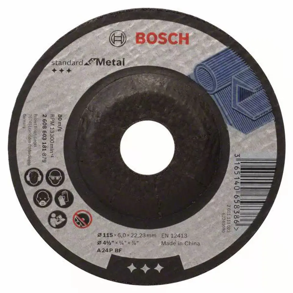 Disco de rebarbar 115mm Standard para Metal BOSCH 1