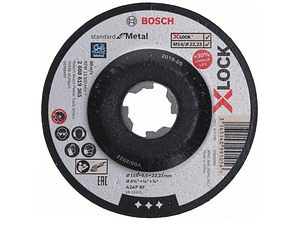 Disco de rebarbar X-LOCK 115mm Standard para Metal BOSCH (5 Un.)
