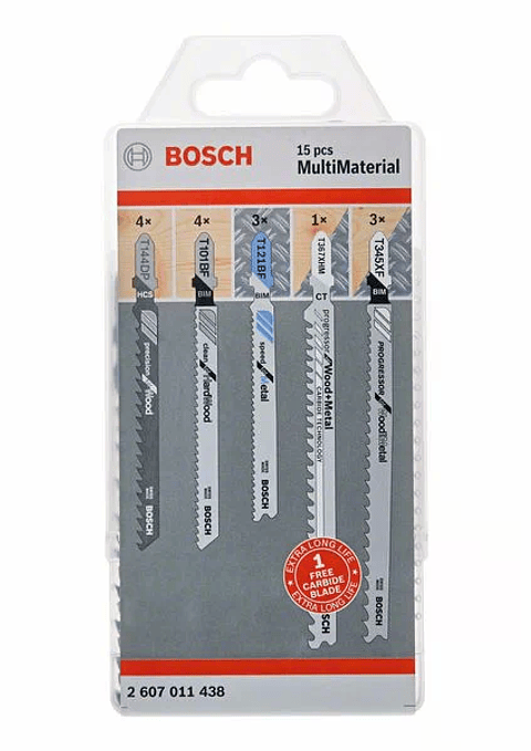 Conjunto de 15 lâminas multimaterial para Serra Vertical BOSCH