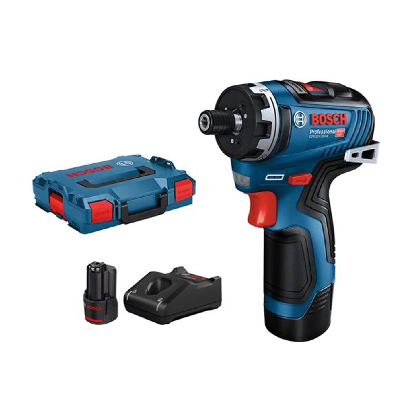 Aparafusadora sem fio GSR 12V-35 HX + 2 Baterias 12V 3.0Ah + Mala L-BOXX BOSCH 1