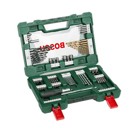 Conjunto de pontas de aparafusar e brocas V-Line BOSCH DIY (91 Peças)