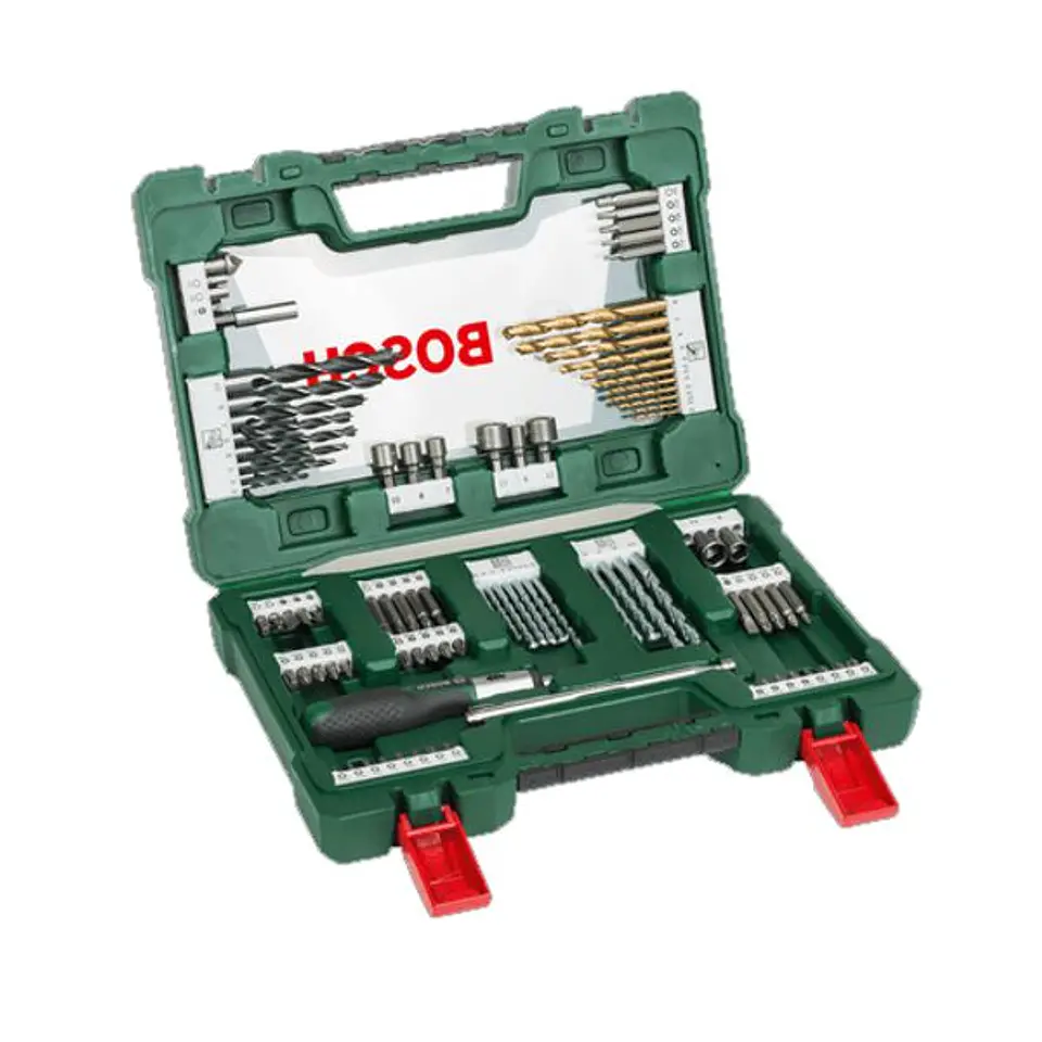 Conjunto de pontas de aparafusar e brocas V-Line BOSCH DIY (91 Peças) 1