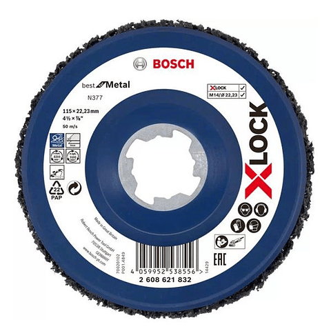 Disco de Limpeza 115mm X-LOCK N377 Metal BOSCH