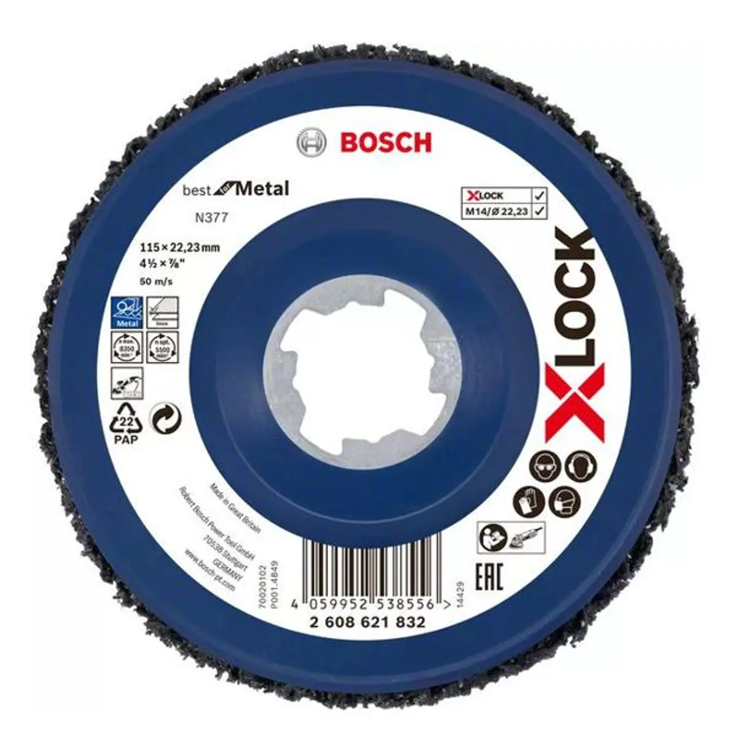 Disco de Limpeza 115mm X-LOCK N377 Metal BOSCH 1