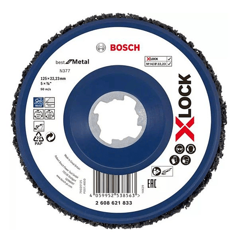 Disco de Limpeza 125mm X-LOCK N377 Metal BOSCH