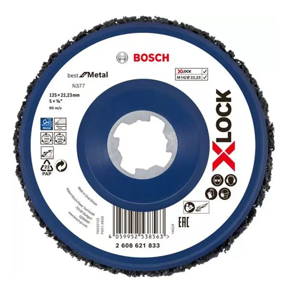 Disco de Limpeza 125mm X-LOCK N377 Metal BOSCH 1