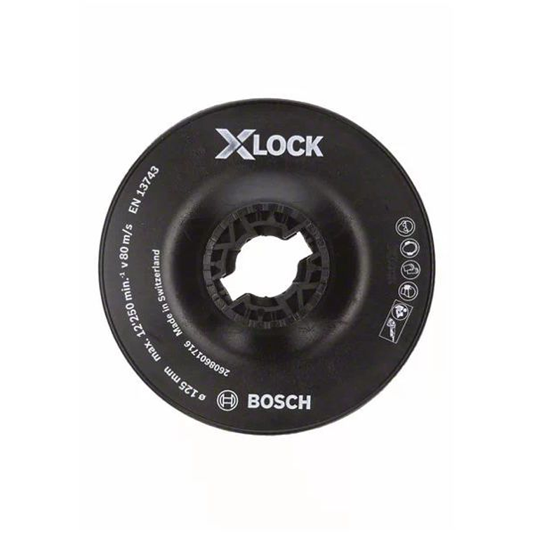 Prato Base de Apoio Duro 125mm X-LOCK BOSCH 1