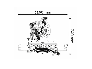 Serra de cortes transversais e de meia esquadria GCM 12 GDL BOSCH