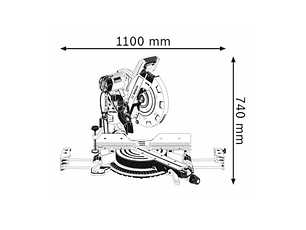 Serra de cortes transversais e de meia esquadria GCM 12 GDL BOSCH