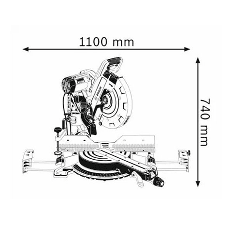 Serra de cortes transversais e de meia esquadria GCM 12 GDL BOSCH
