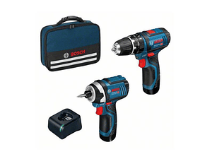 Conjunto Aparafusadora de Impacto GDR 12V-105 + Aparafusadora Percussão GSB 12V-15 BOSCH