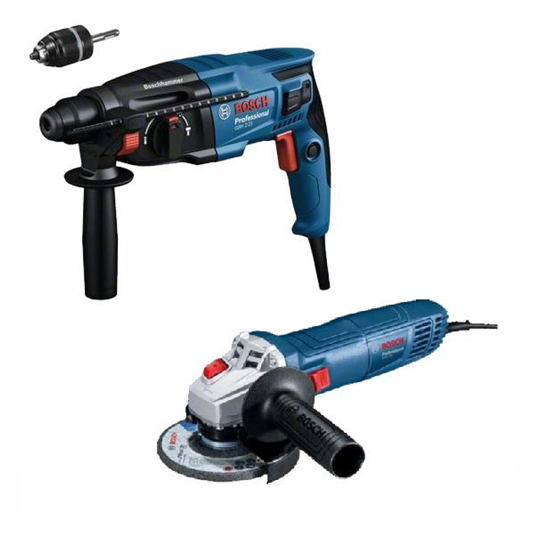 Conjunto Martelo perfurador GBH 2-21 F + Rebarbadora GWS 700 BOSCH 1