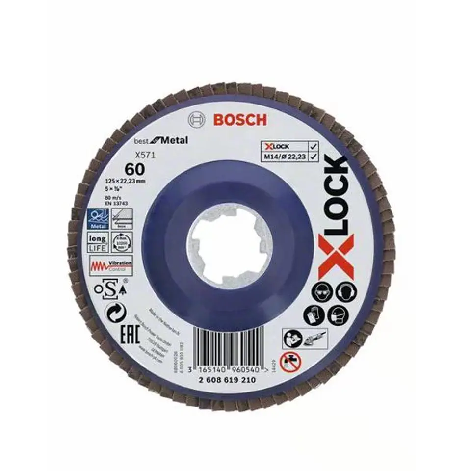 Disco lixa em lamelas 125mm X-LOCK X571 Best for Metal BOSCH (5 un.) 2