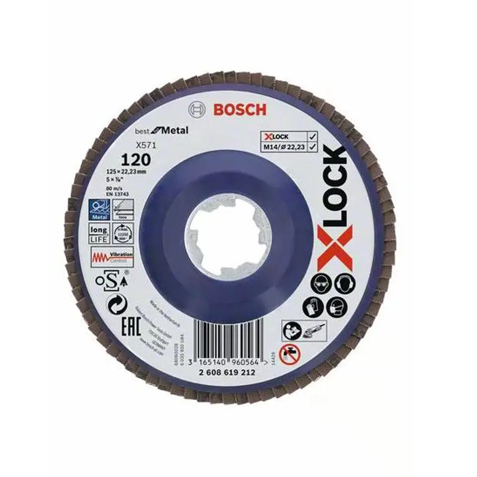 Disco lixa em lamelas 125mm X-LOCK X571 Best for Metal BOSCH (5 un.) 4