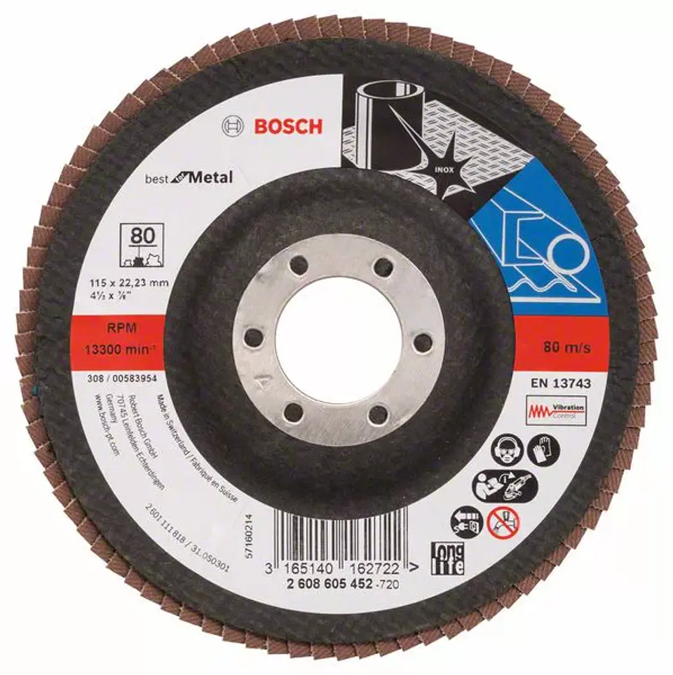 Disco lixa em lamelas 125mm X-LOCK X571 Best for Metal BOSCH (5 un.) 3