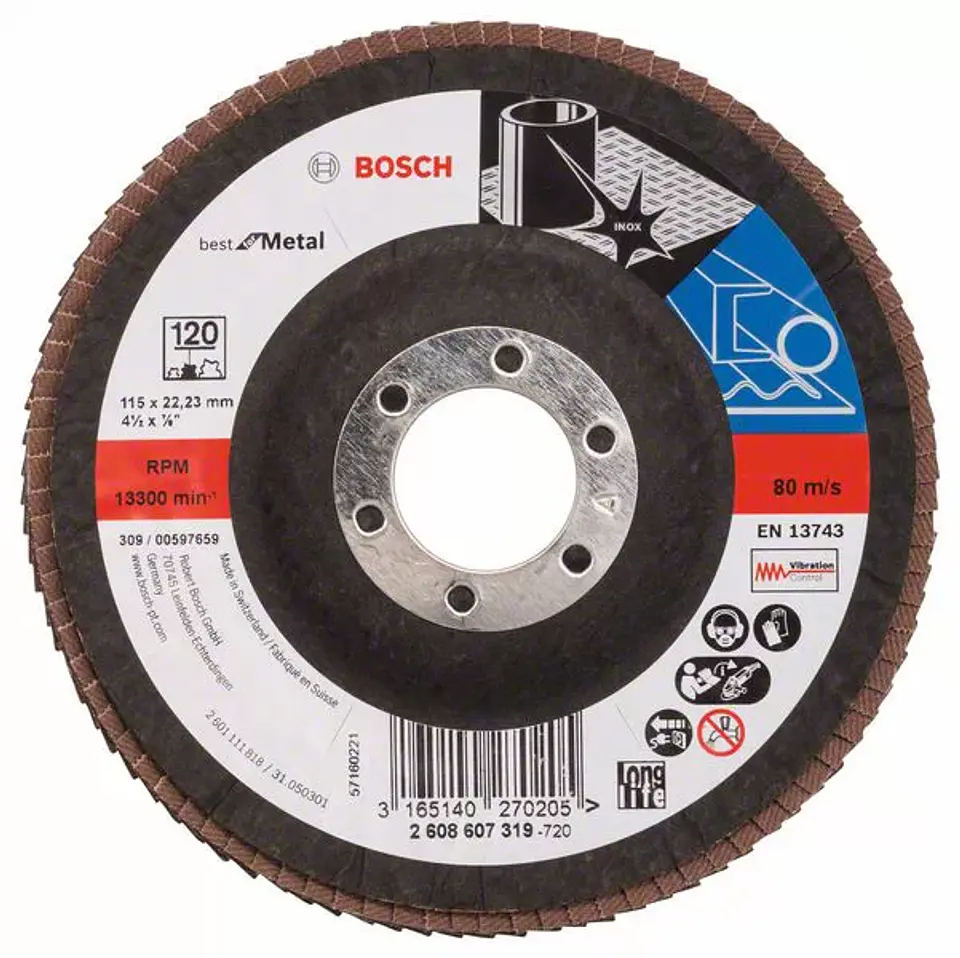 Disco lixa em lamelas 125mm X-LOCK X571 Best for Metal BOSCH (5 un.) 4