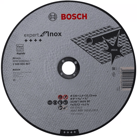 Disco de corte 230 x 1.9mm Expert for Inox BOSCH